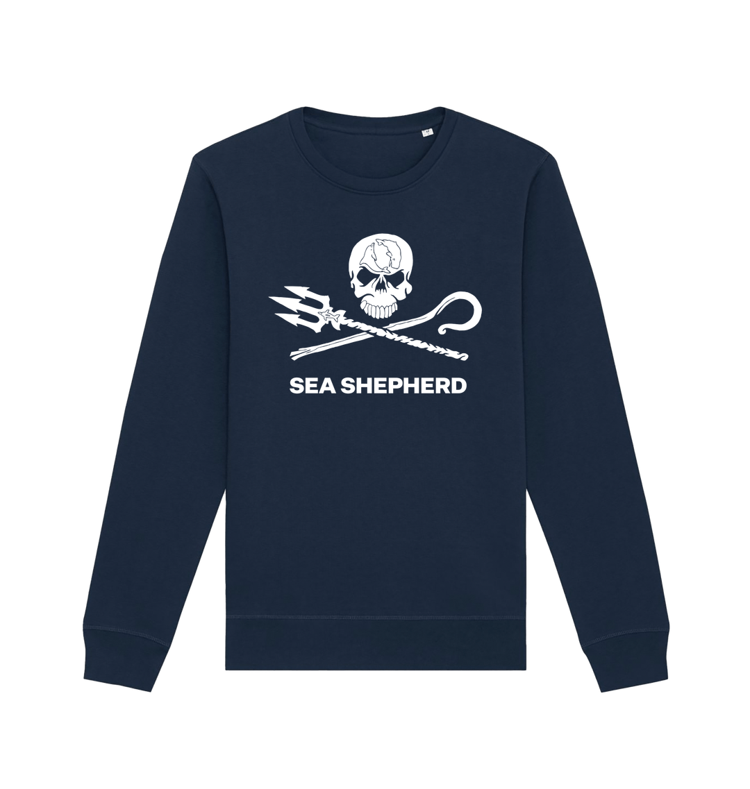 French Navy Printed Sweater